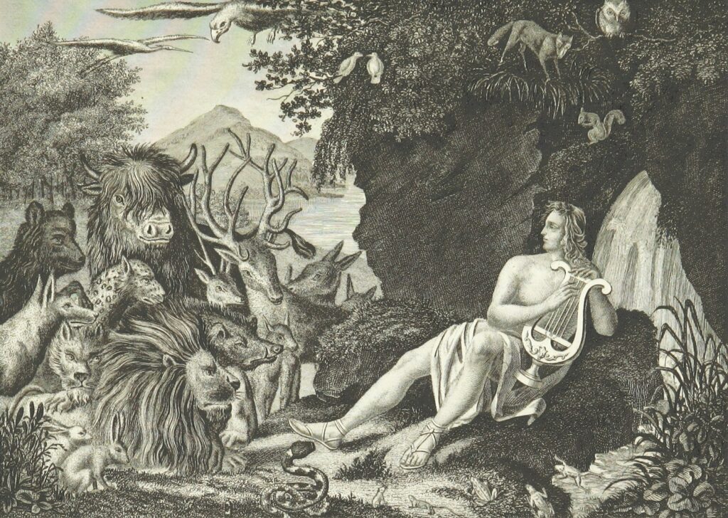 Mitologia słowiańska – wierzenia, bogowie i duchy dawnych ludów woman in dress sitting on rock sketch